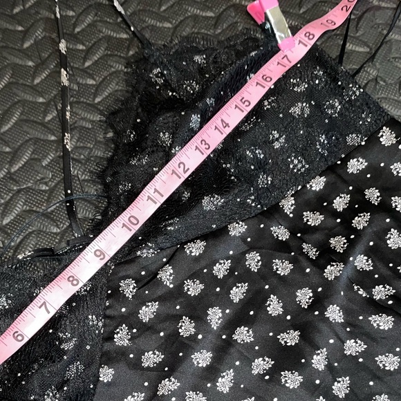 NWT Guess Black Floral High Low Slip Dress Size Large - Picture 14 of 16